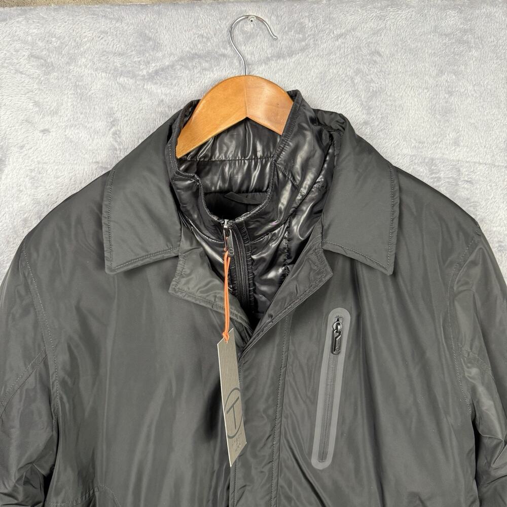 T-Tech by Tumi Mens Insulated Puffer Jacket‎ Zip Snap Black Outdoor M Gorpcore - Picture 5 of 10